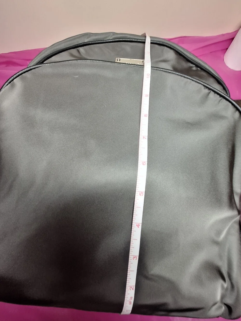 Michael Kors Gray Nylon Backpack with Silver Plate
